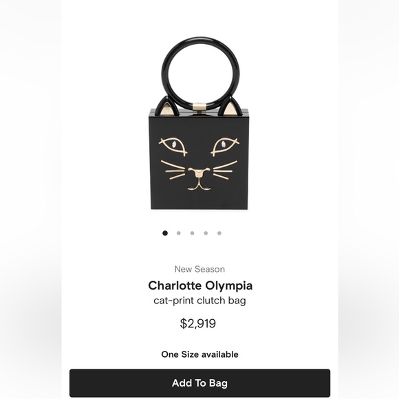 Charlotte Olympia cat print clutch bag - Picture 2 of 6